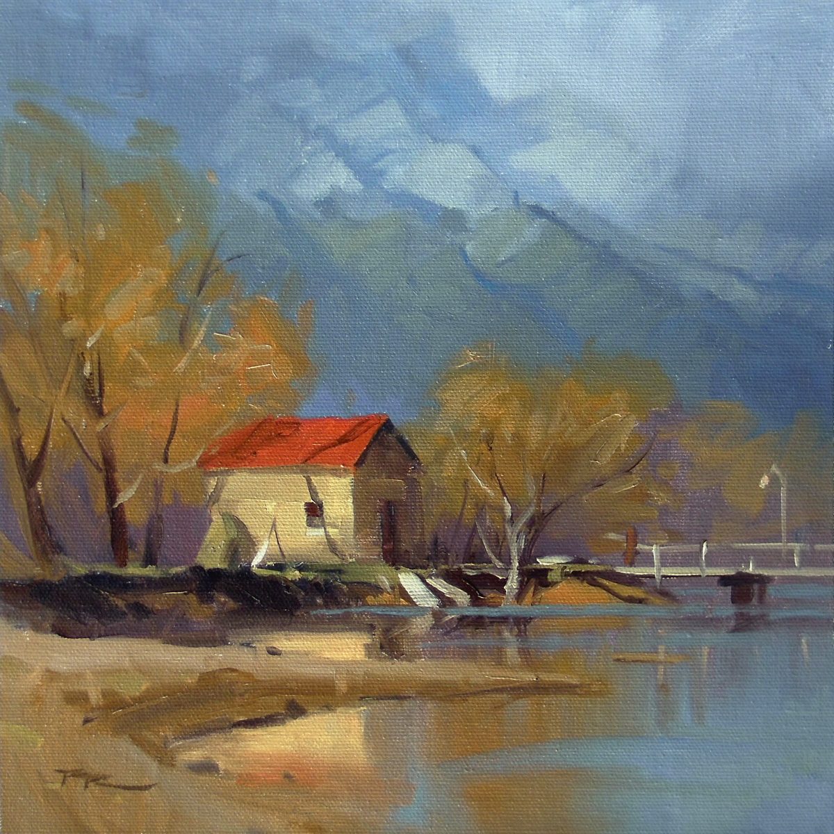"Glenorchy" 11 x 11" Oil on Canvas by Richard Robinson