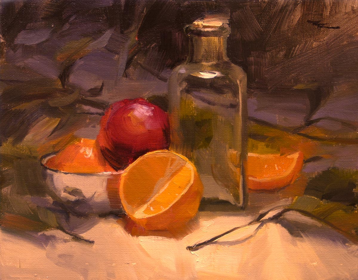 "Glass & Steel" 10x8" Oil on Canvas by Richard Robinson