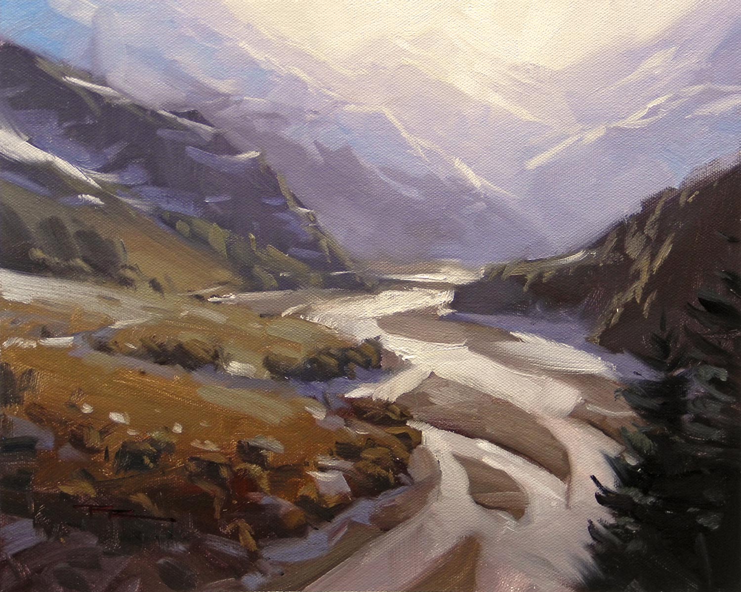 "Rees Valley" 11x14" Oil on Canvas by Richard Robinson