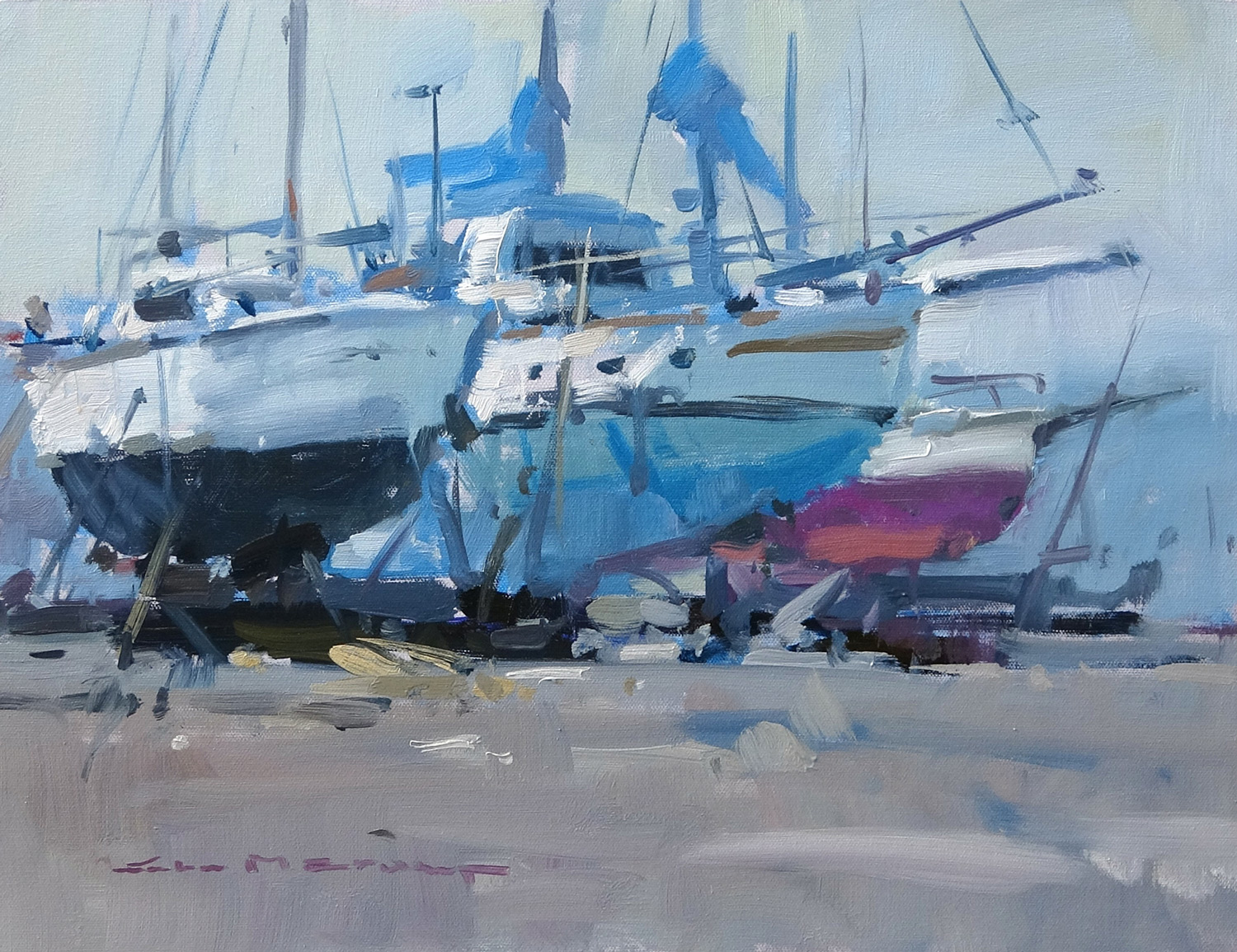 Boats Sketch at Whangarei