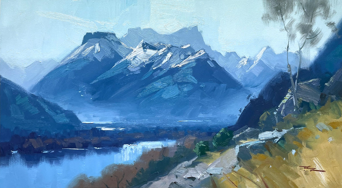"Mount Earnslaw" 12x24" Oil on Canvas