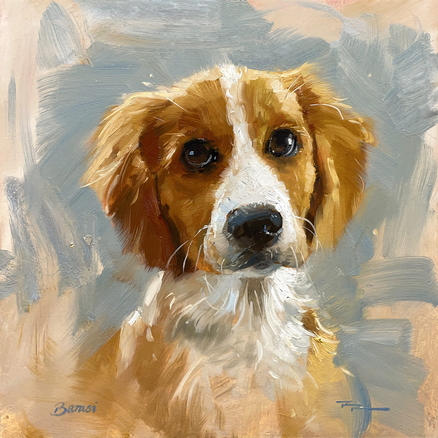Bamsi 15x15" oil on board