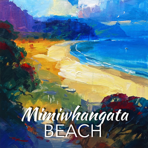 "Mimiwhangata" 16x16" Acrylic on Linen