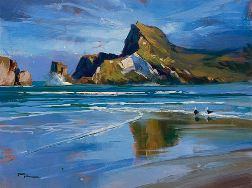 "Castle Point" 12x16" Acrylic on Panel by Richard Robinson