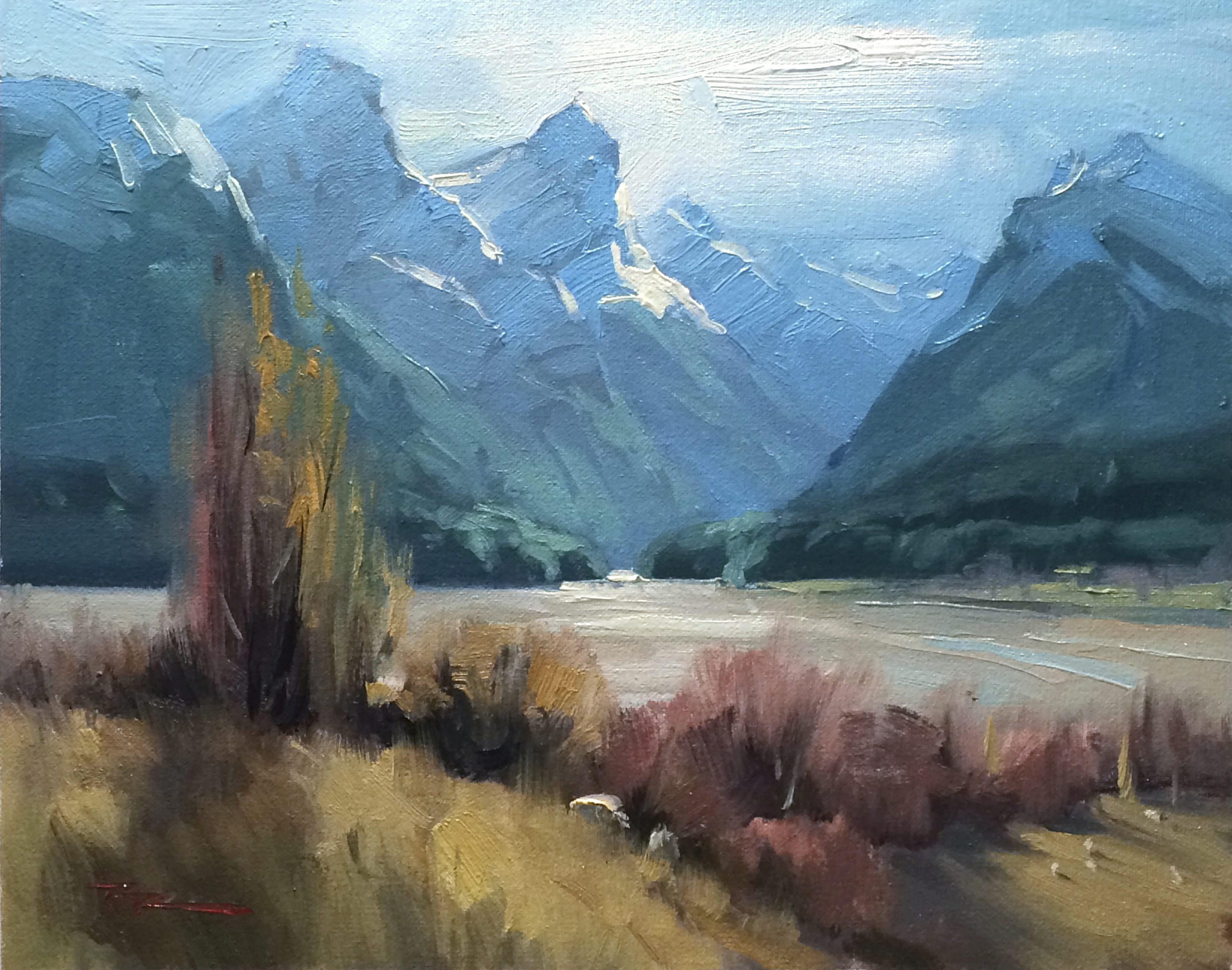 "Paradise" 13x10.5" Oil on Canvas by Richard Robinson.