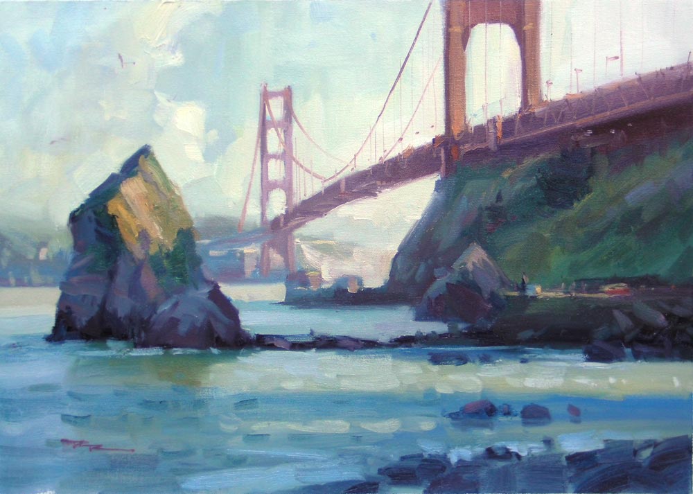 "Golden Gates" 12x16" Oil on Canvas by Richard Robinson