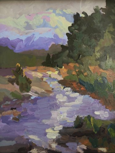 Ramya Painting Mountain Stream